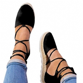 Strappy Espadrilles For Kvinner Pluss Størrelse Fritids Solide Sommerplattformsandaler