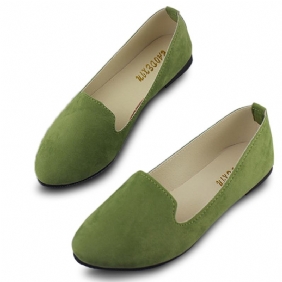 Us Størrelse 5-11 Dame Flats Komfortabel Uformell Slip On Spiss Toe Semsket Flat Loafers Sko