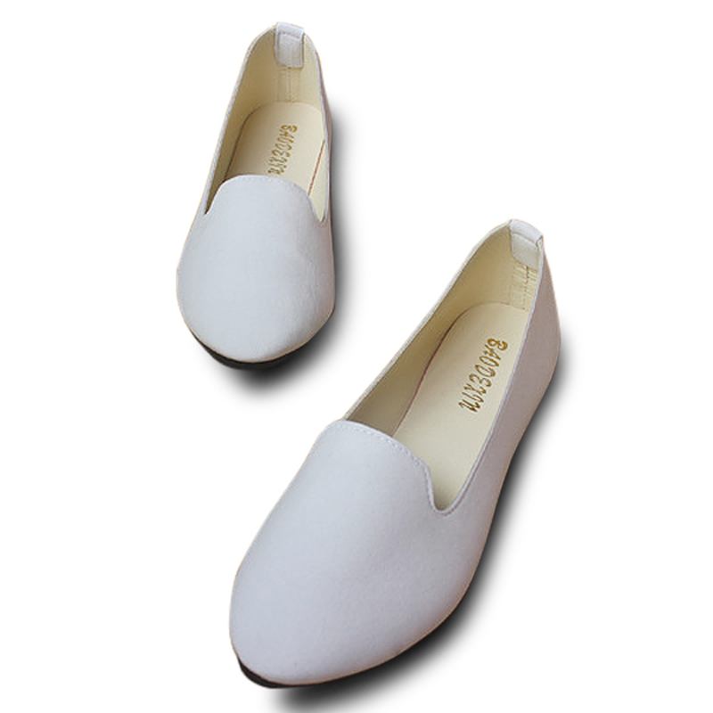 Us Størrelse 5-11 Dame Flats Komfortabel Uformell Slip On Spiss Toe Semsket Flat Loafers Sko