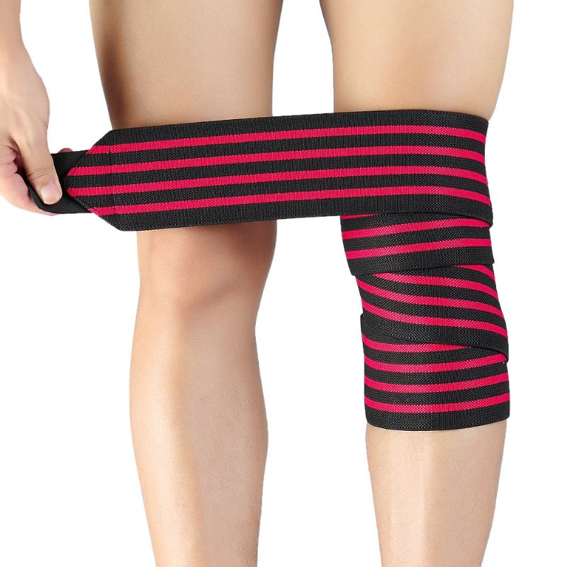 Menn Dame 1 Stk Sports Fitness Elastisk Knebeskytter Stripe Bred Brem Albuebeskytter