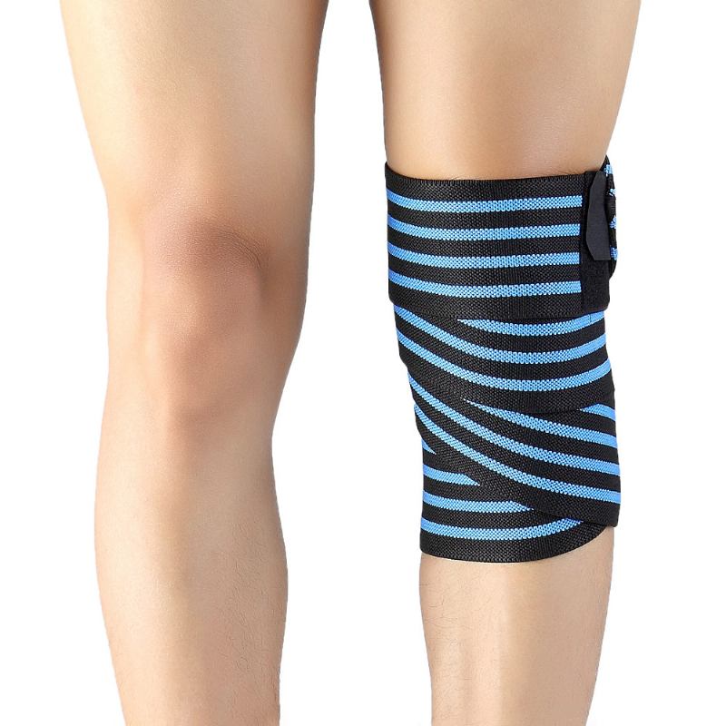 Menn Dame 1 Stk Sports Fitness Elastisk Knebeskytter Stripe Bred Brem Albuebeskytter