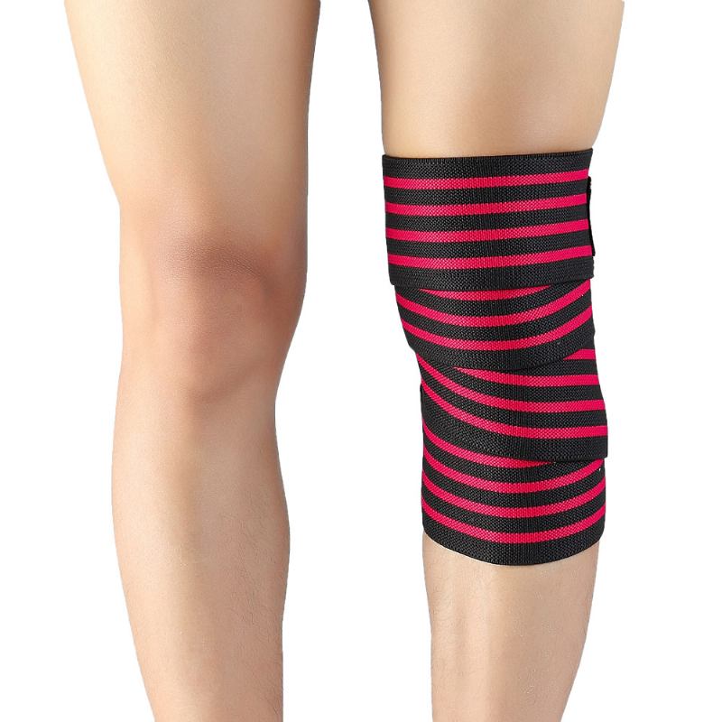 Menn Dame 1 Stk Sports Fitness Elastisk Knebeskytter Stripe Bred Brem Albuebeskytter