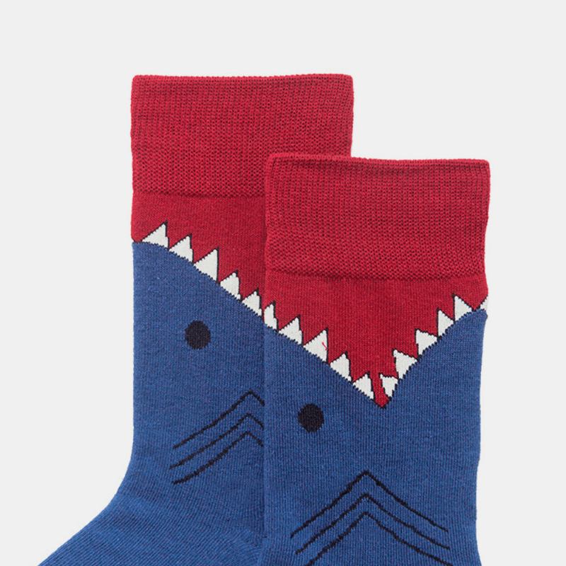 Shark Series Cotton Par Modeller Trendy Personlighet Sokker Street