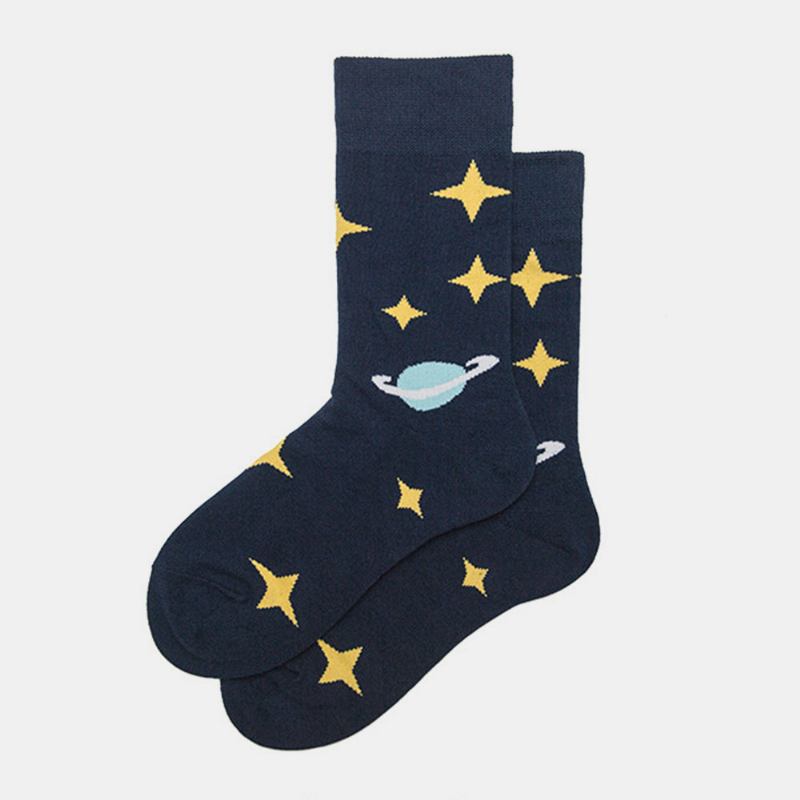 Sokker Herre Strømper Dame Trend Starry Sky Tube Cotton Gate Sokker