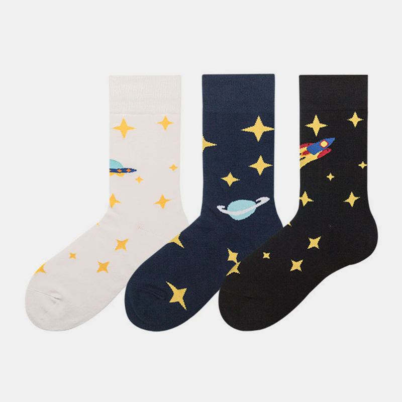 Sokker Herre Strømper Dame Trend Starry Sky Tube Cotton Gate Sokker