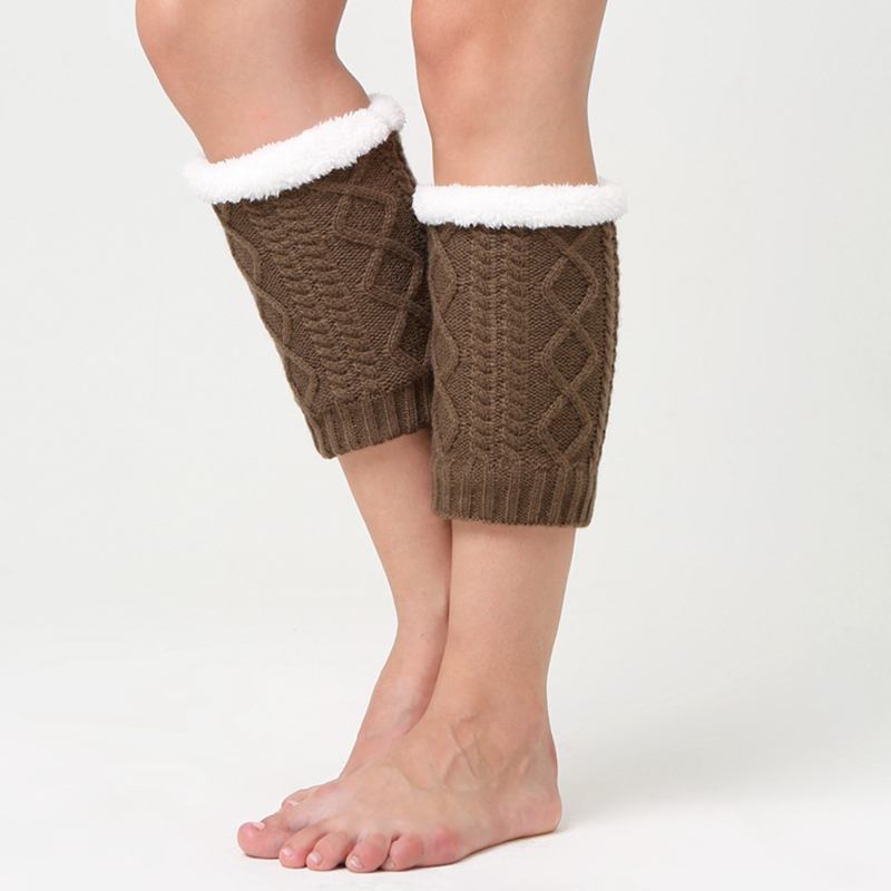 Unisex Vinter Pluss Velvet Knee Ankel Calf Warmer Pads Sokker