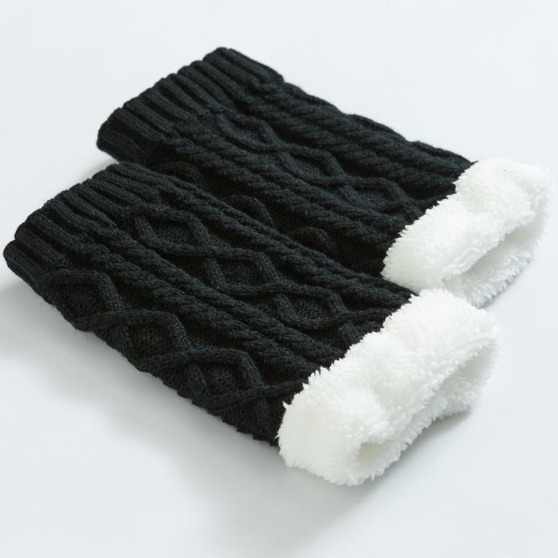 Unisex Vinter Pluss Velvet Knee Ankel Calf Warmer Pads Sokker