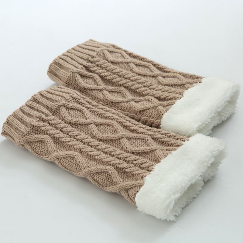 Unisex Vinter Pluss Velvet Knee Ankel Calf Warmer Pads Sokker