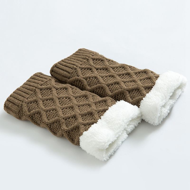 Unisex Vinterbeinvarmer Thicken Fleece Liner Pads Sokker