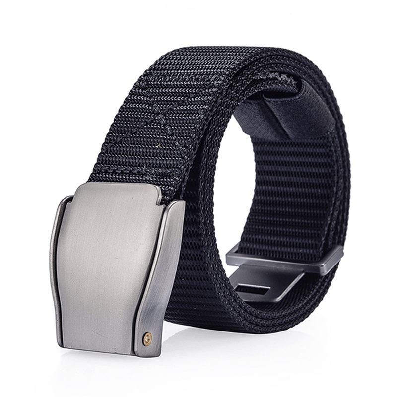 Herre 118cm Automatisk Spenne Nylon Belte Sports Army Tactical Pants Strap