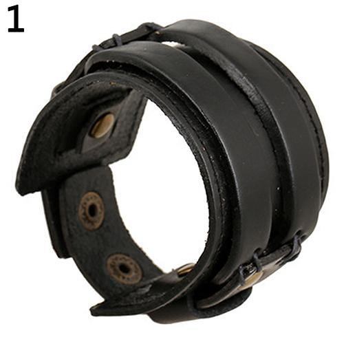 Menn Kvinner Punk Retro Bred Faux Leather Belte Armbånd Armbånd Smykker Gave