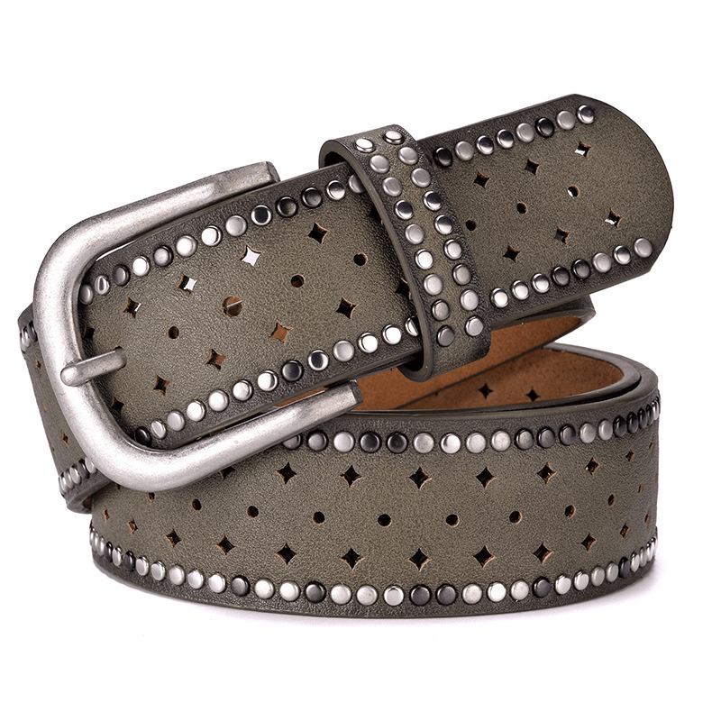 Rhinestone Naglespenne Bucklea Fshion Fritids Med Jeansbelte