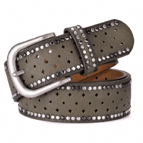 Rhinestone Naglespenne Bucklea Fshion Fritids Med Jeansbelte