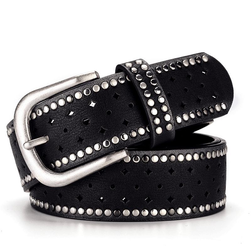 Rhinestone Naglespenne Bucklea Fshion Fritids Med Jeansbelte