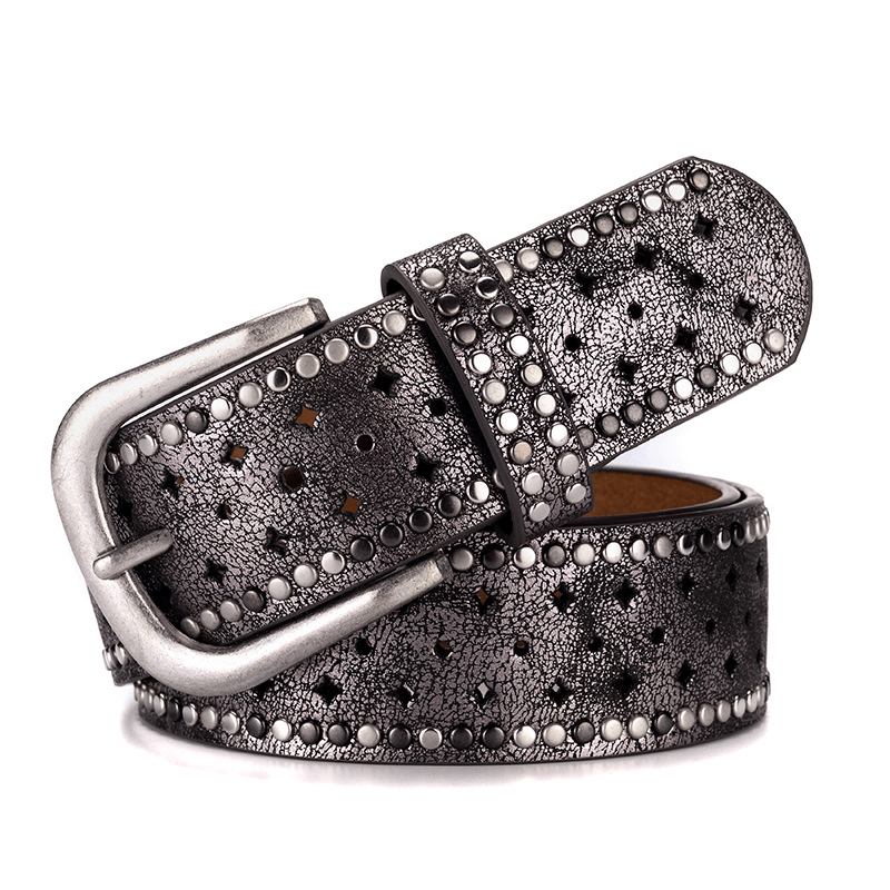 Rhinestone Naglespenne Bucklea Fshion Fritids Med Jeansbelte