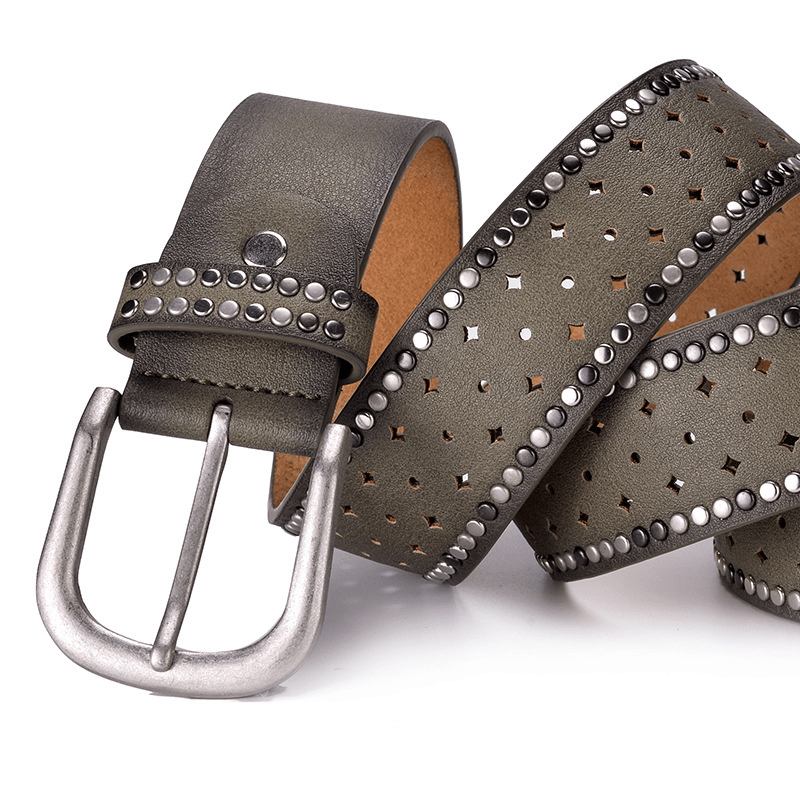 Rhinestone Naglespenne Bucklea Fshion Fritids Med Jeansbelte