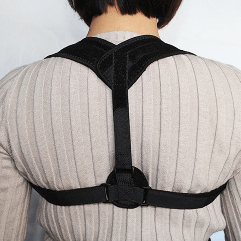 Voksen Justerbar Posture Corrector Brace Skulder Back Correction Support Belte