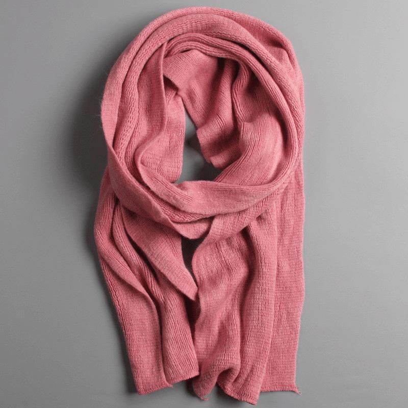 Fasjonable Dame Pure Color Varm Cashmere Skjerf