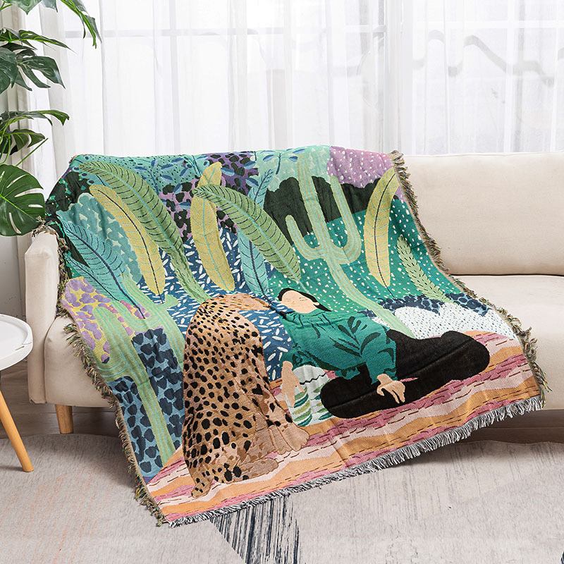 Jungle Sofa Teppe Dekorativt Teppe Utetelt Camping