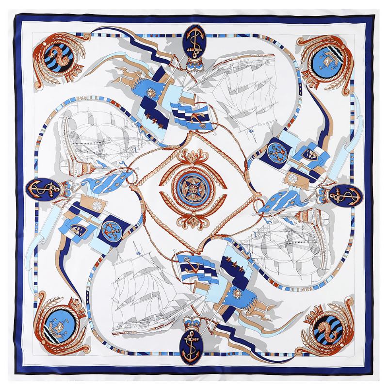 Nautical Map Dame Twill Skjerf