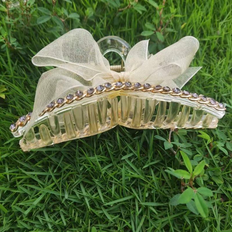 Plast Rhinestone Pearl Clip Large Wild Shark Hair Clip