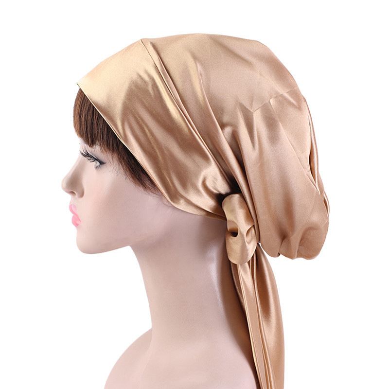 Satin Med Trykk Ribbon Bue Turban Hat