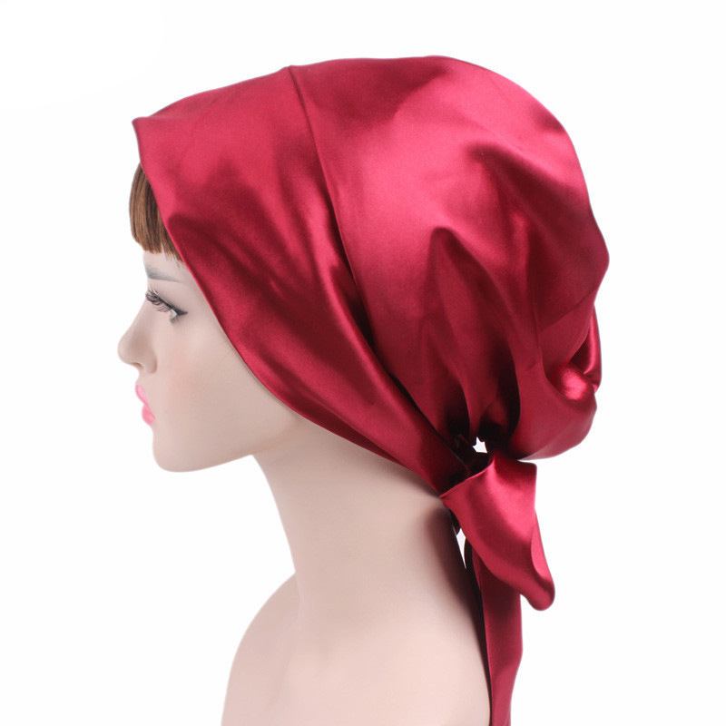 Satin Med Trykk Ribbon Bue Turban Hat