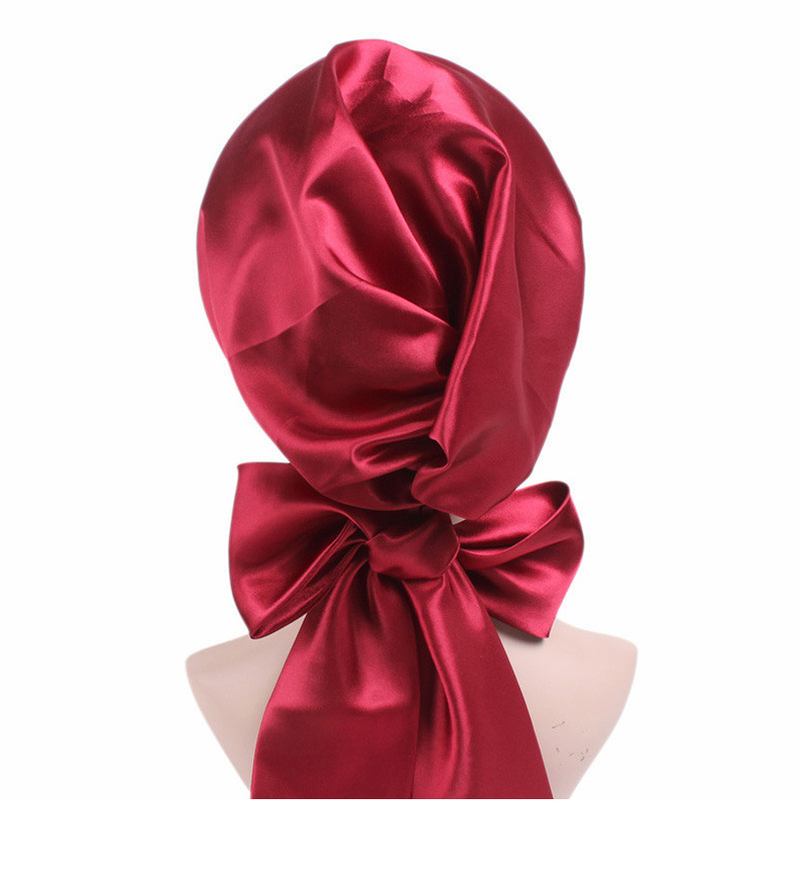 Satin Med Trykk Ribbon Bue Turban Hat