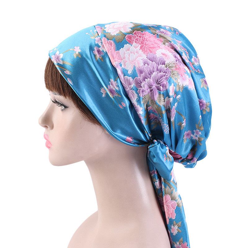 Satin Med Trykk Ribbon Bue Turban Hat