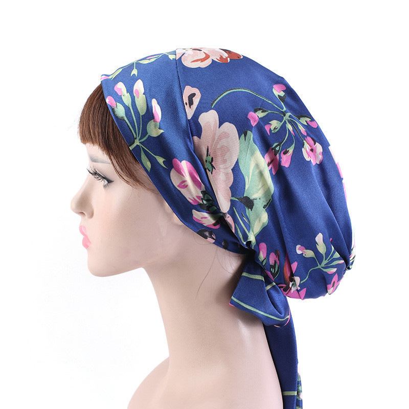 Satin Med Trykk Ribbon Bue Turban Hat