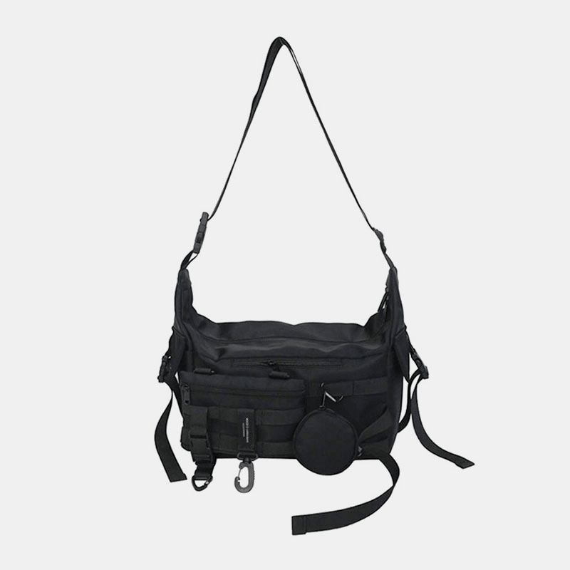 3 Stk Menn Nylon Dumpling Shape Tre-i-ett Kul Stilig Sports Hippie Veske Crossbody Veske Skulderveske Hobo Bag