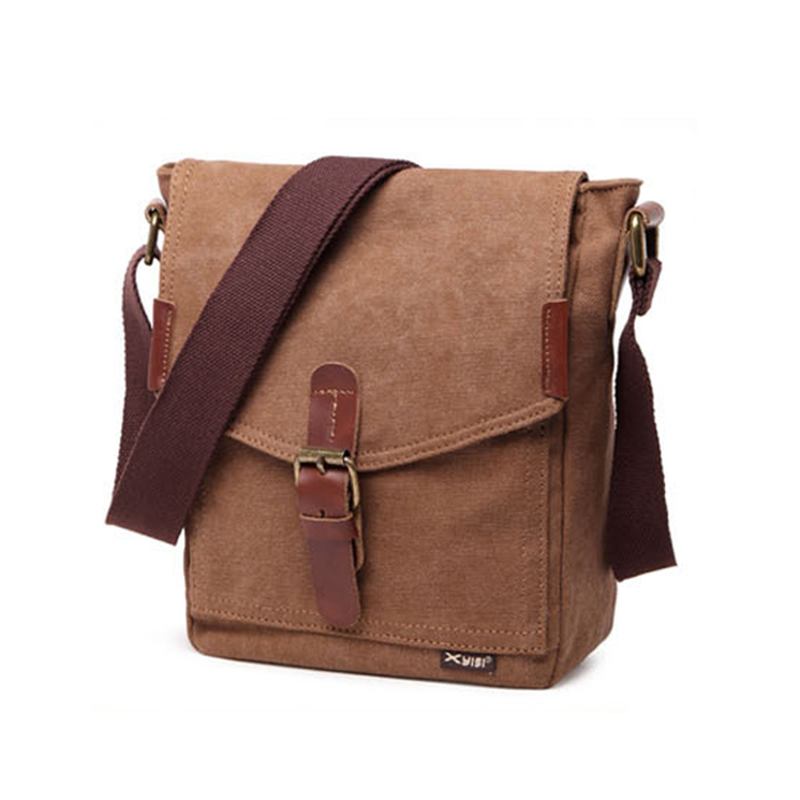 Canvas Leisure Skulderveske Messenger Veske For Menn