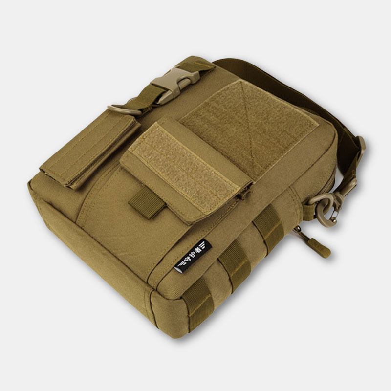 Herre Camo Pattern Multifunction Stor Kapasitet Utendørs Reise Taktisk Veske Crossbody Veske Skulderveske Firkantet Veske