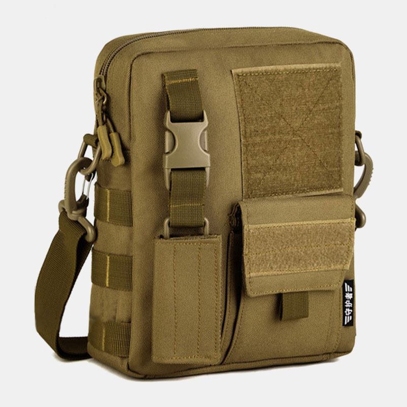 Herre Camo Pattern Multifunction Stor Kapasitet Utendørs Reise Taktisk Veske Crossbody Veske Skulderveske Firkantet Veske