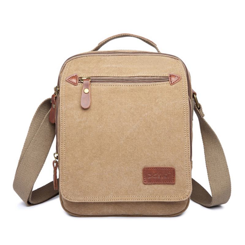 Herre Lerretsveske Ipad Veske Outdoor Crossbody Bag