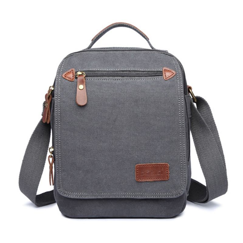 Herre Lerretsveske Ipad Veske Outdoor Crossbody Bag