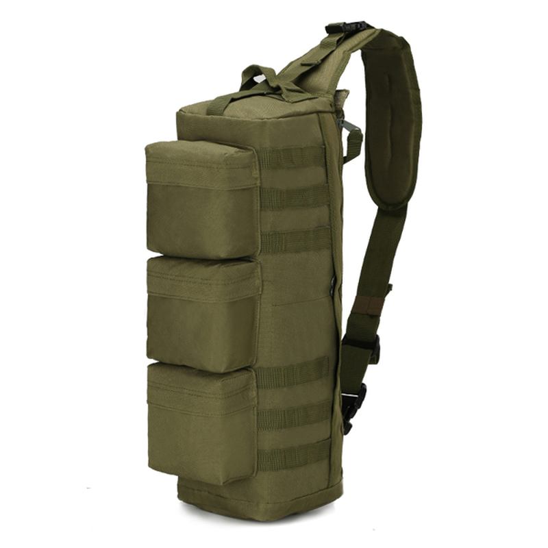 Herre Nylon Tactical Outdoor Sport Cs Crossbody Veske Hiking Chest Bag