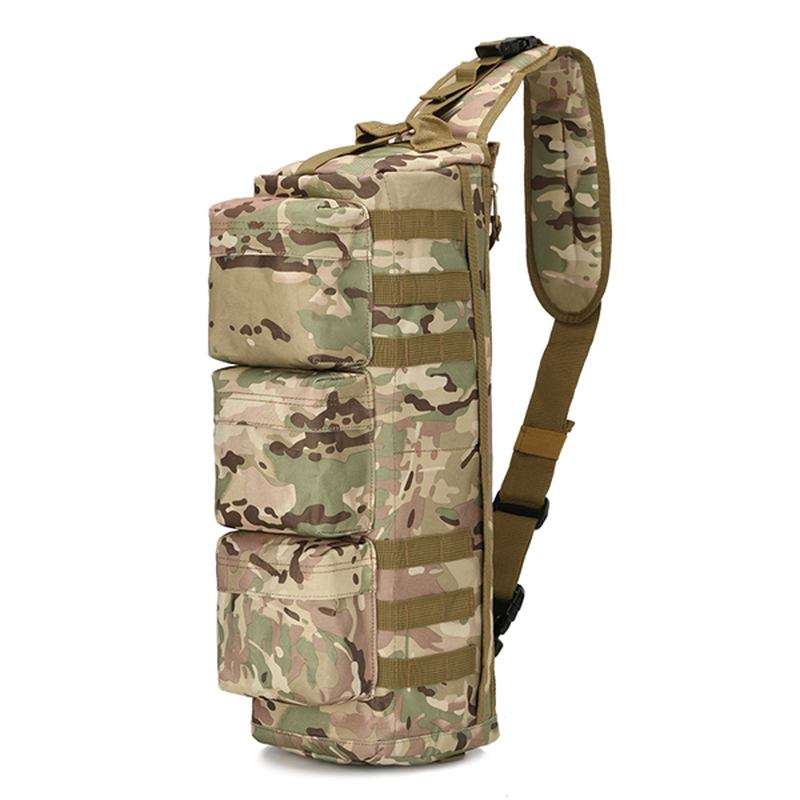 Herre Nylon Tactical Outdoor Sport Cs Crossbody Veske Hiking Chest Bag