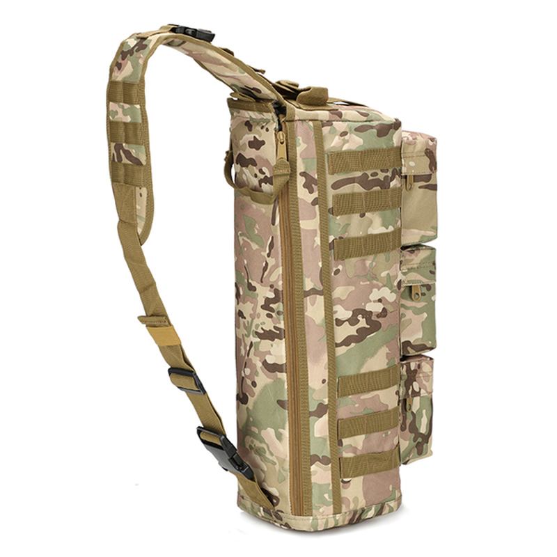 Herre Nylon Tactical Outdoor Sport Cs Crossbody Veske Hiking Chest Bag