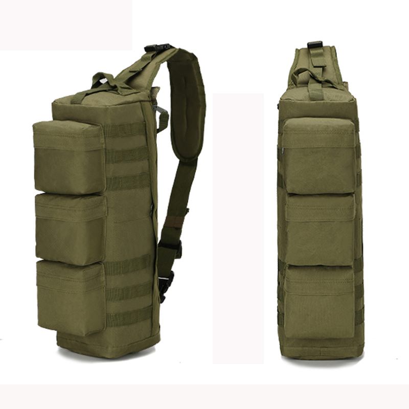 Herre Nylon Tactical Outdoor Sport Cs Crossbody Veske Hiking Chest Bag