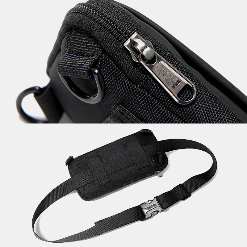 Herre Pu-skinn Multifunksjon Stor Kapasitet Uformell Mini Telefonveske Midjeveske Skulderveske Crossbody-veske