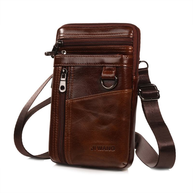 Kuskinn Multifunksjons Midjeveske Vintage Crossbody-veske