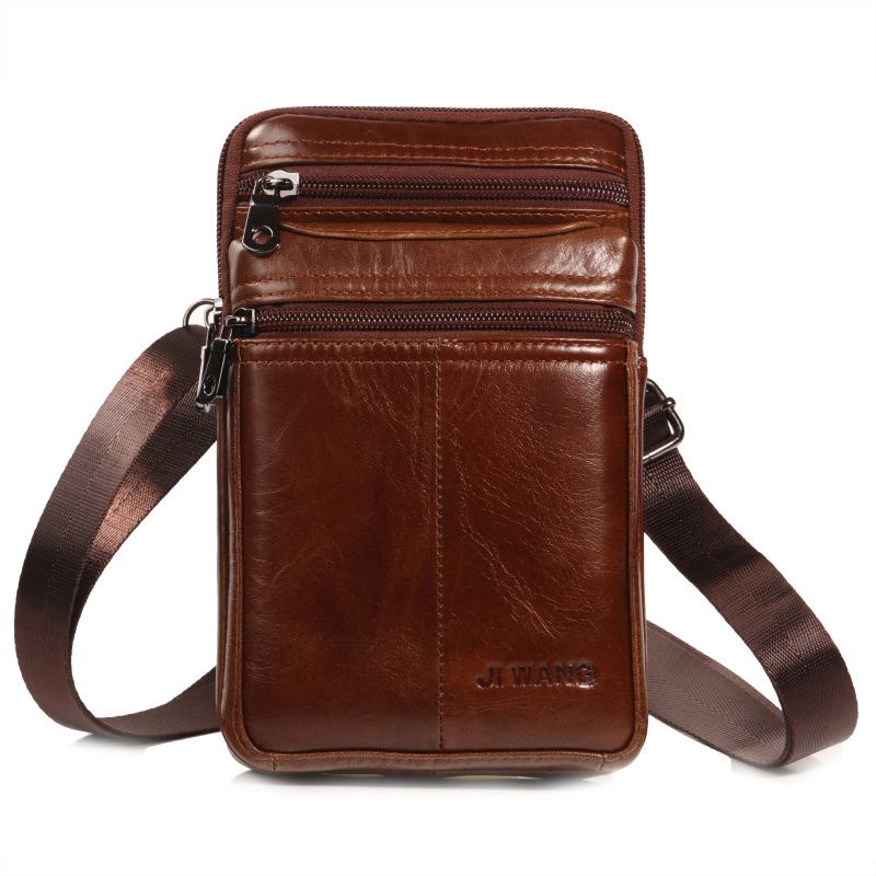 Kuskinn Multifunksjons Midjeveske Vintage Crossbody-veske