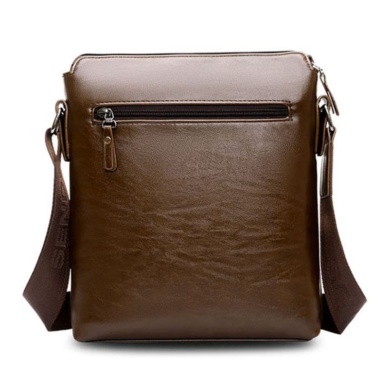 Menn Business Messenger Veske Solid Crossbody Skulderveske