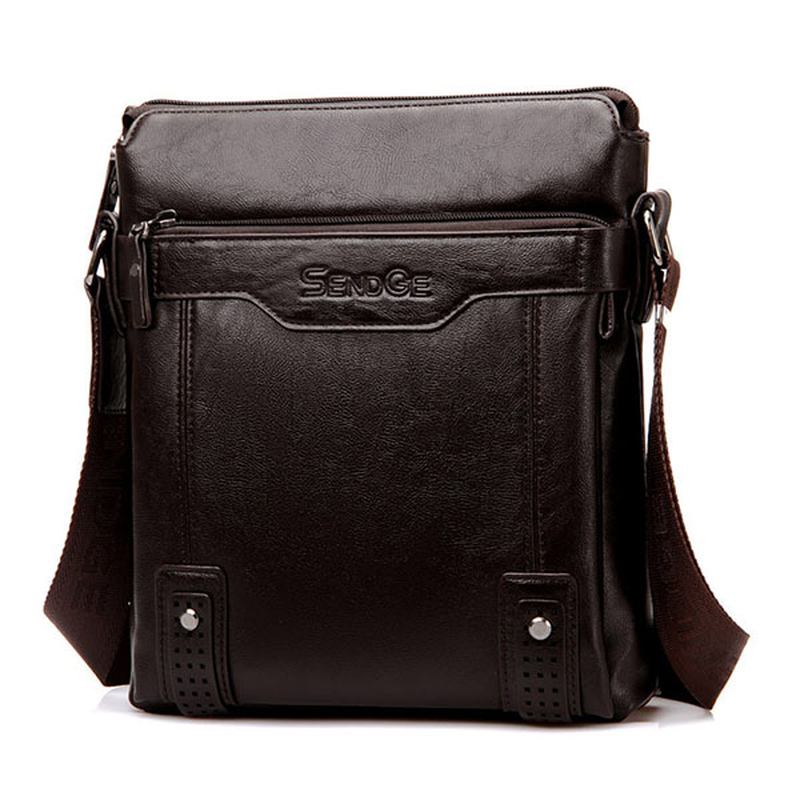 Menn Business Messenger Veske Solid Crossbody Skulderveske