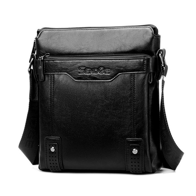 Menn Business Messenger Veske Solid Crossbody Skulderveske