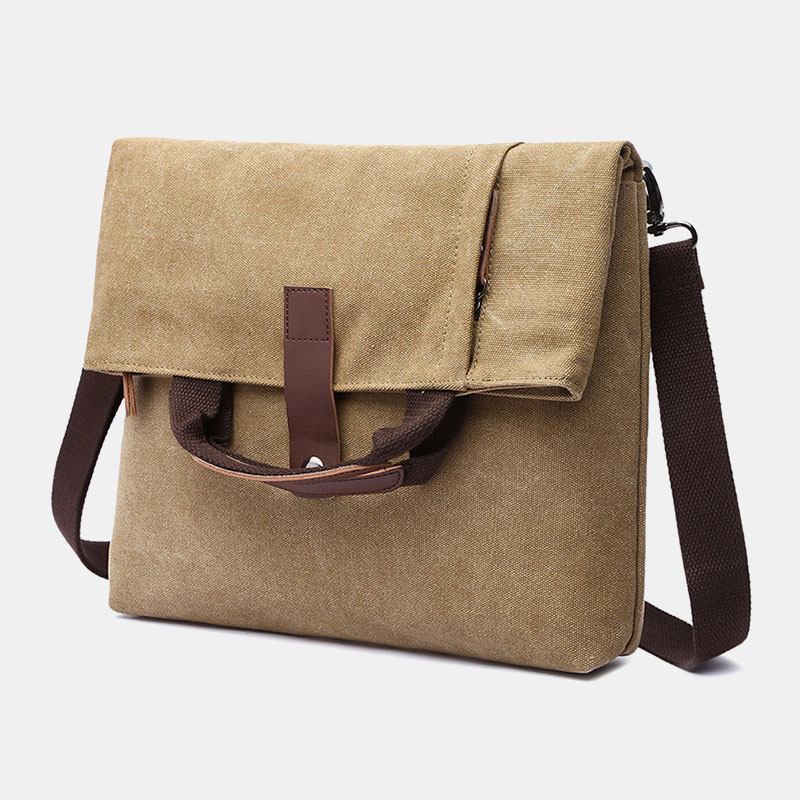 Menn Canvas Anti-theft Vanntett Vintage Messenger Veske Skulderveske Crossbody Veske Håndveske