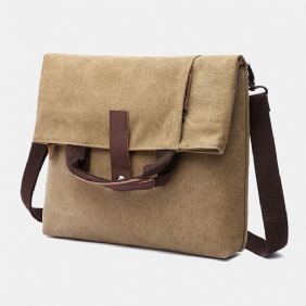 Menn Canvas Anti-theft Vanntett Vintage Messenger Veske Skulderveske Crossbody Veske Håndveske