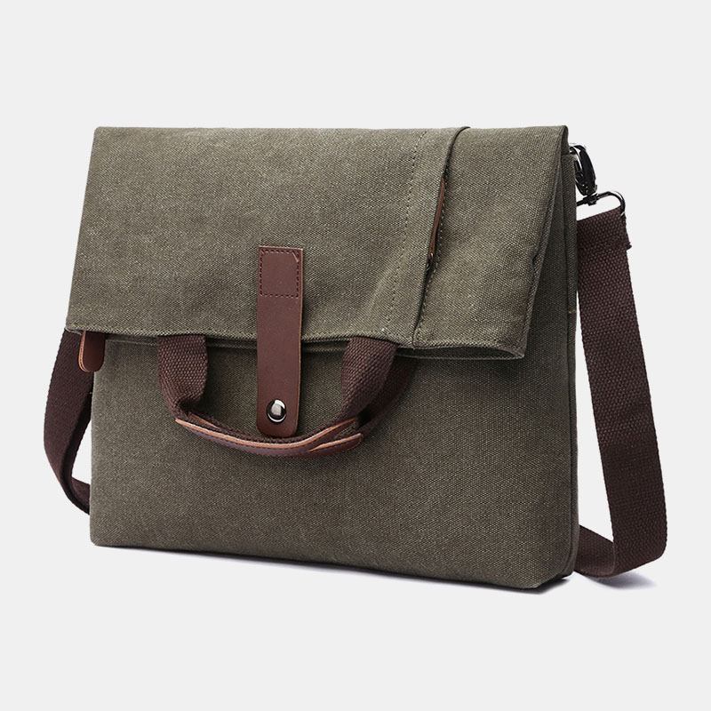 Menn Canvas Anti-theft Vanntett Vintage Messenger Veske Skulderveske Crossbody Veske Håndveske