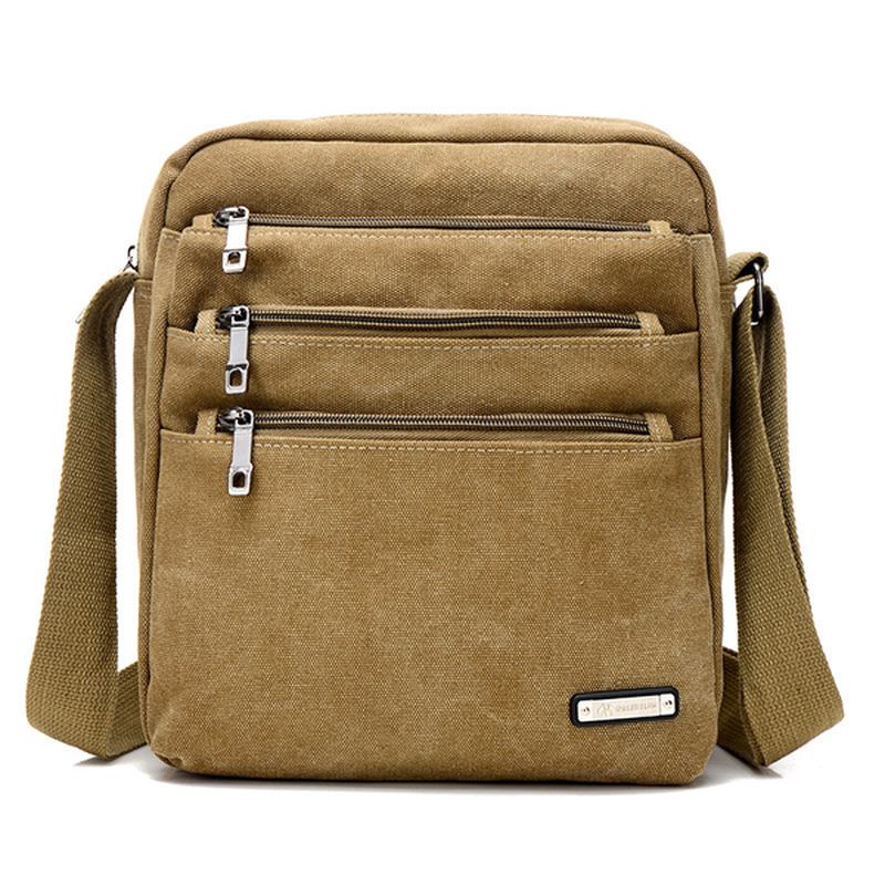 Menn Canvas Outdoor Leisure Crossbody-vesker